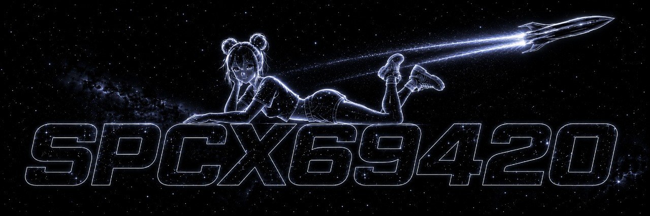 SPCX69420 logo over a star field